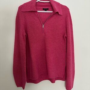 RW&CO. Pink Cowl Neck Sweater with Ribbed Details